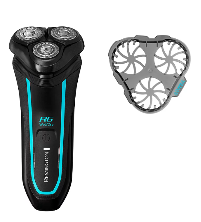 Remington R6 Mens Shaver Wet or Dry Waterproof Rotary Shaver with Stubble Styler