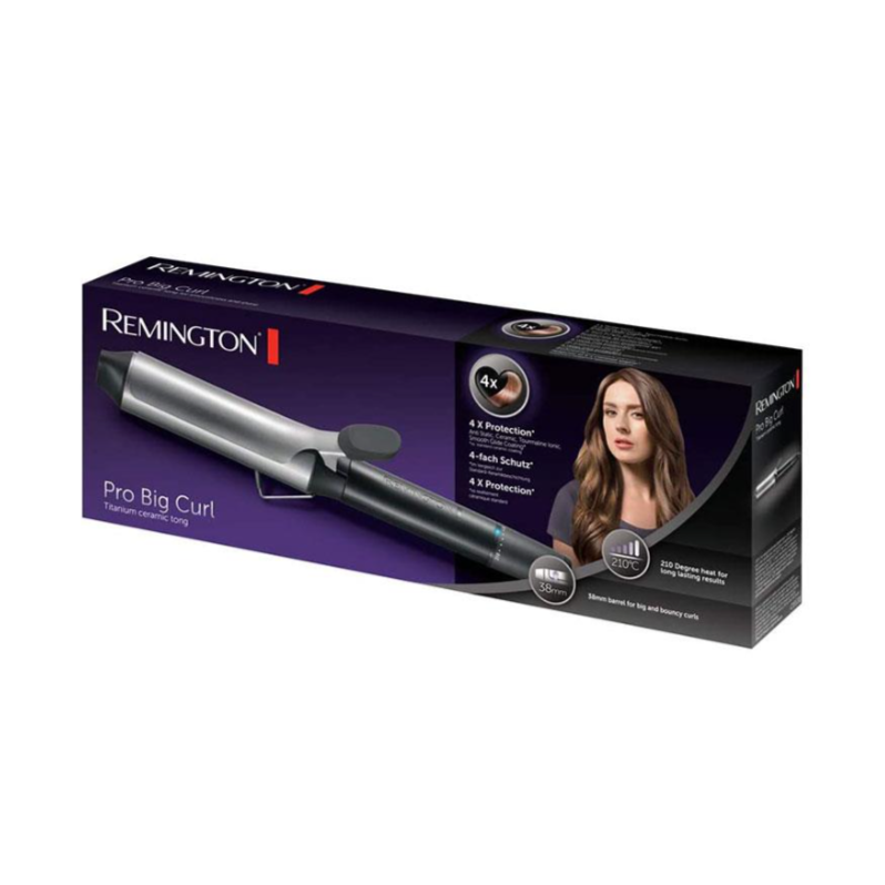 Remington Pro Big Curl Titanium Ceramic Tong 38mm Barrel Curling Tong 8 Settings