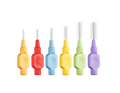TePe Interdental Brushes Extra Soft Original 25 Pack All Sizes 1-6 (0.45-1.1mm)